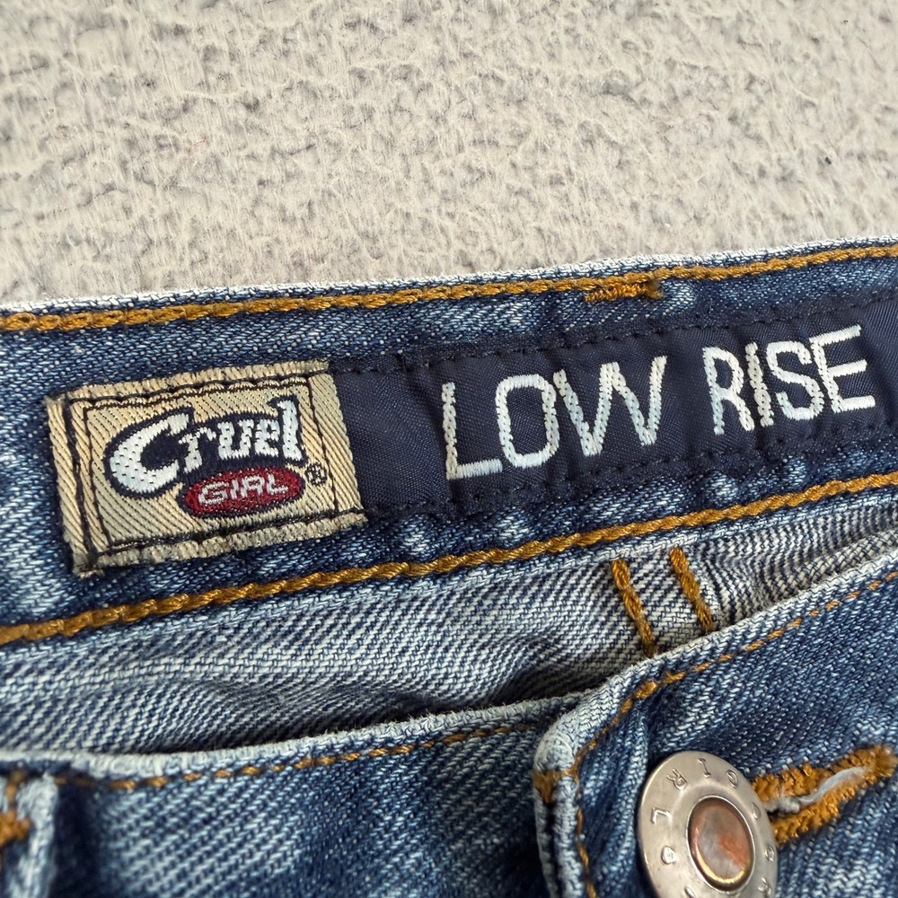 90s Vintage Cruel Girl Jeans Womens 3 XX Long (Fits 27x36) Blue Low Rise Slim